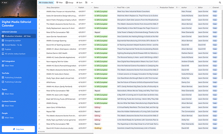 Content Calendars